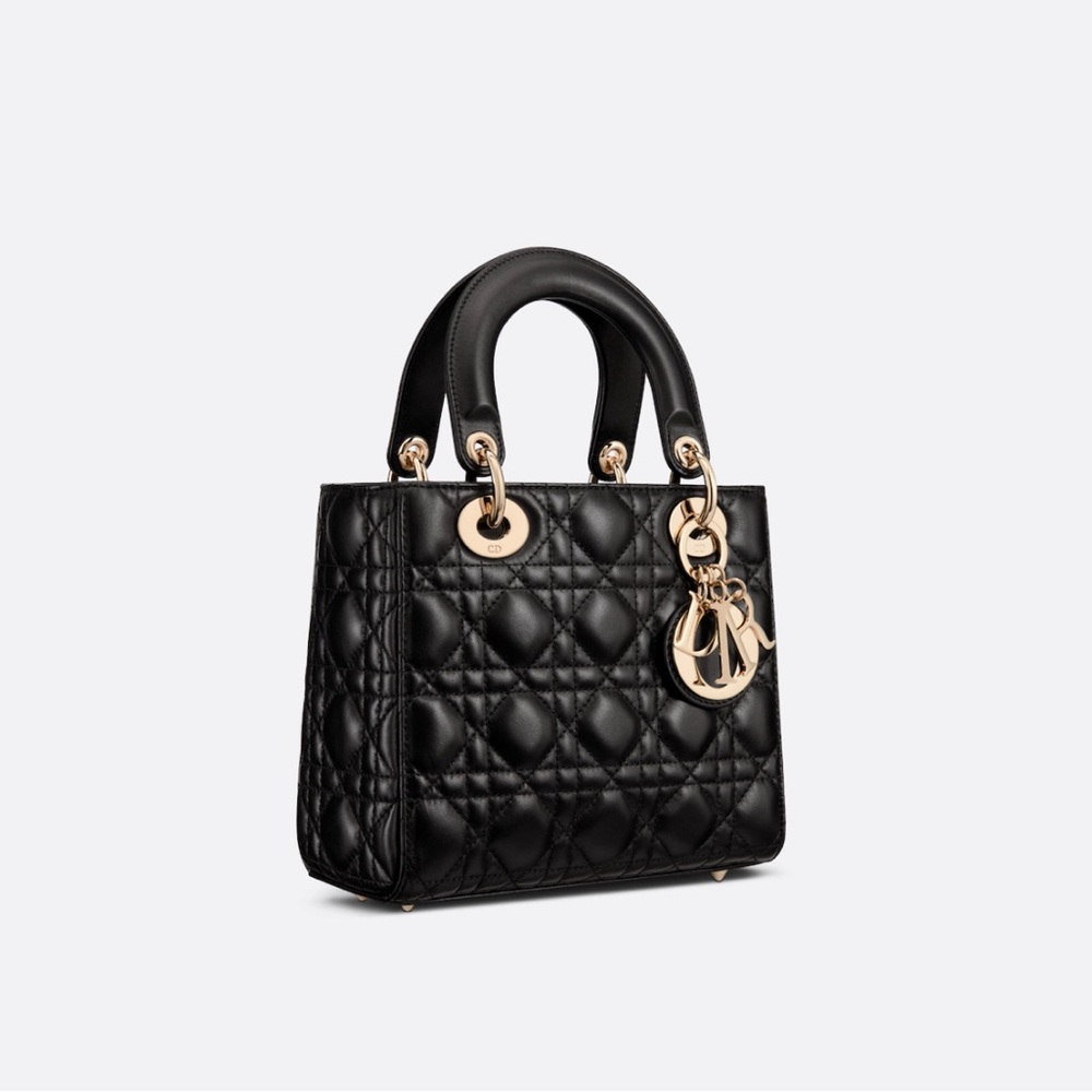 DIOR Lady Dior My ABCDior Handle Crossbody Bag with gold hardware - Black - Picture 4 of 7